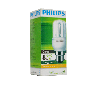 Philips Saver Genie W.White 8W B22 ( Pin )