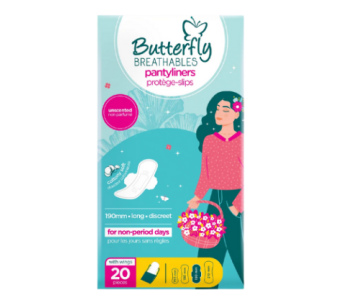 Butterfly Breathables Panty Liners With Wings 20s