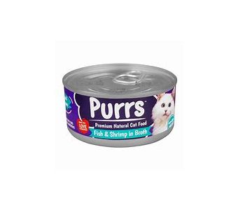 PURRS CAT FOOD FISH & SHIRMP IN BROTH 130GM