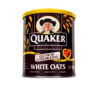 Quaker Quick Cooking White Oats Tin 500g