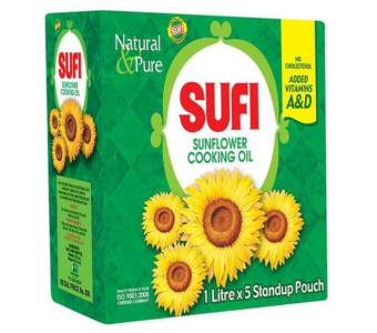 SUFI - sunflower oil nozzle 1ltr-5 pouches