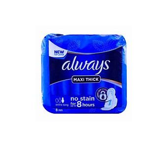 Always Maxi Thick Pads Extra Long 8S