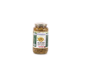 Mundial Sliced Green Olives (At43)