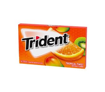 TRIDENT Tropical Twist Sugar free Gum  (Pack Of 14)