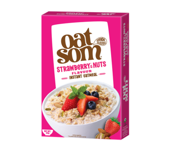 OATSOM Strawberry & Nuts Flavour Instant Oatmeal 39g