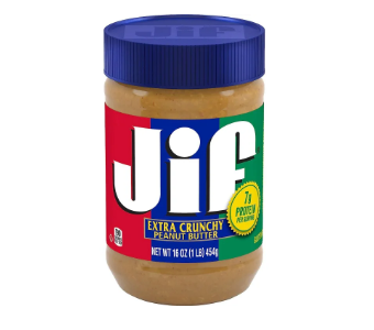 JIF Extra Crunchy Peanut Butter 454gm