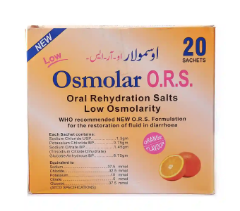 OSMOLAR O.R.S Orange Flavour (1 Sachet)