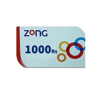 Zong Prepaid Mobile Card ( Rs 1000 )