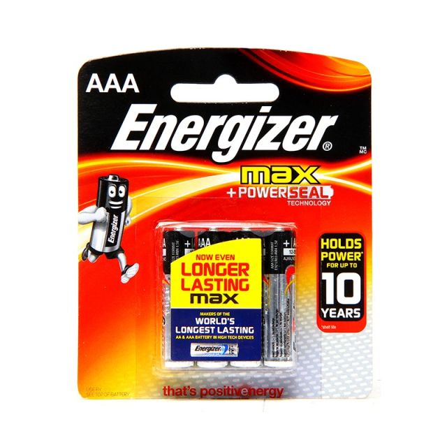Energizer Max Cell AAA (Pack Of 4)