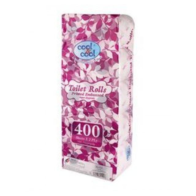 Cool & Cool Toilet Roll 400s 1 x 4 x 400s White