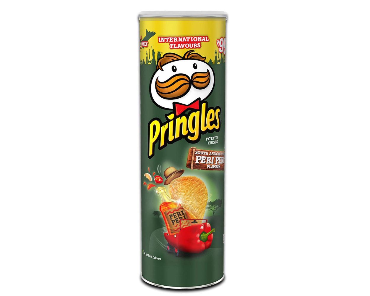 Pringles Potato Crisps Periperi 107Gm